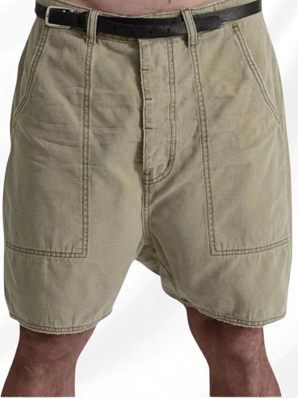 Man X OneTeaspoon Militaire Drop Crotch Bunker Shorts Size 32